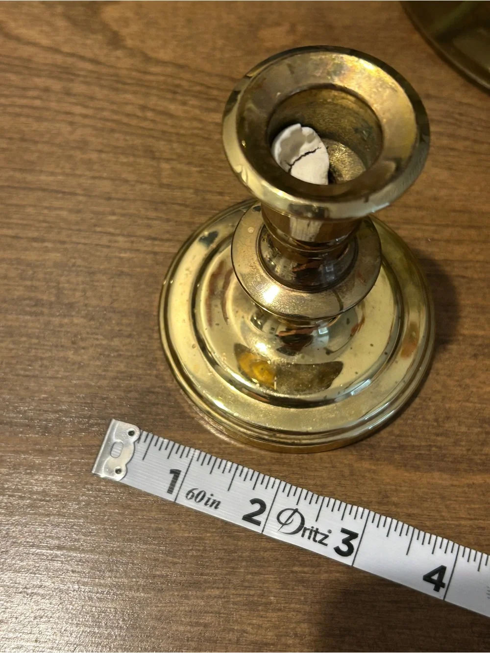 Vintage Solid Brass Candlestick Holder